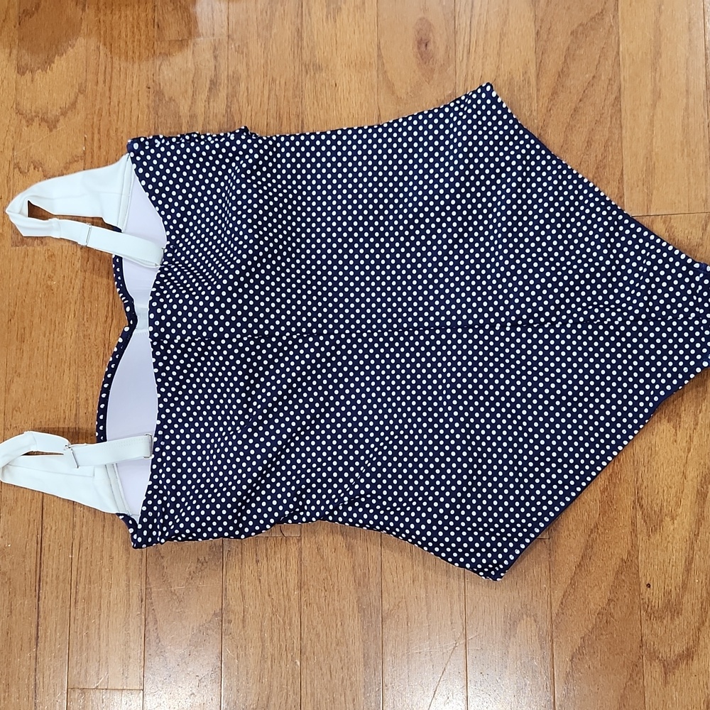 Navy Polka Dot One-Piece Swimsuit - Picture 2 of 3